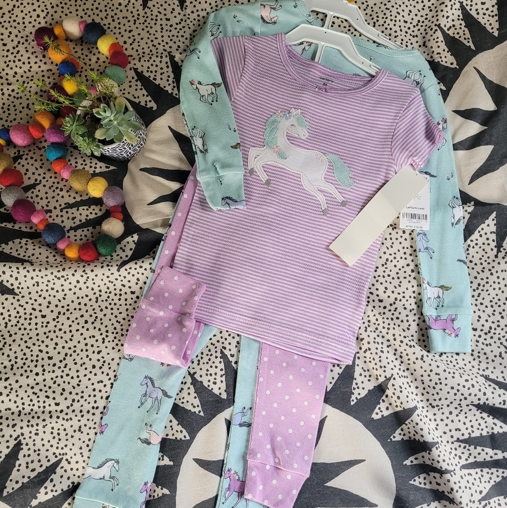 Unicorn & horses pajama bundle